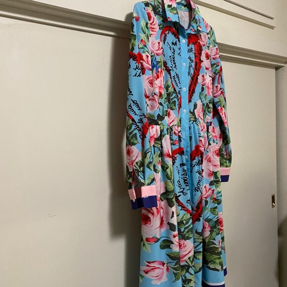 Super cute & wild long sleeve, button-down dress, size S - Picture 3 of 9